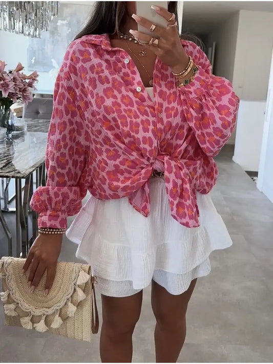 Fiora - Chemise gaze de coton imprimée