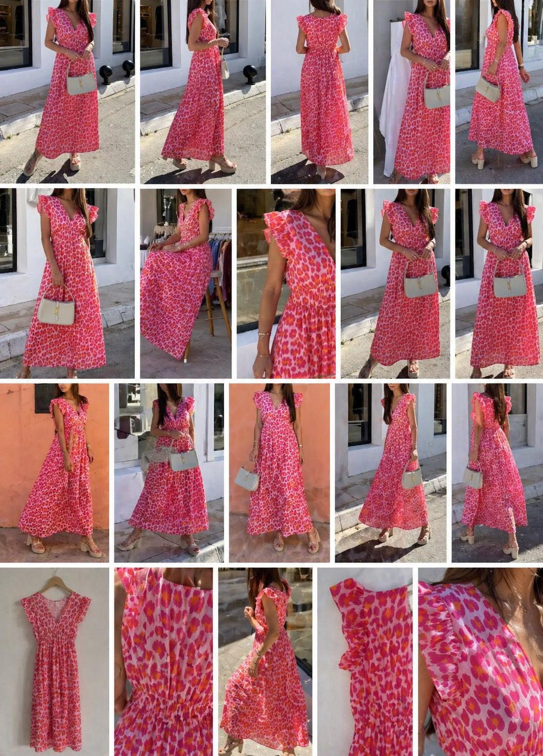 Robe longue femme fluide à motifs – robe estivale élégante - Allegra