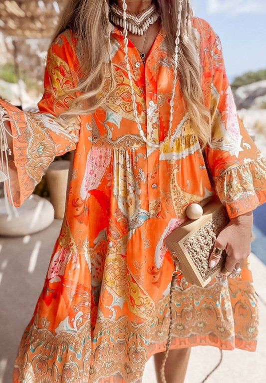 Clementina - Robe courte à motifs
